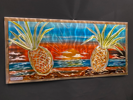 Pineapple Delight "One Of A Kind" PETE KOZA METAL ART