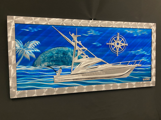 Boating Under The Blue Moon PETE KOZA METAL ART